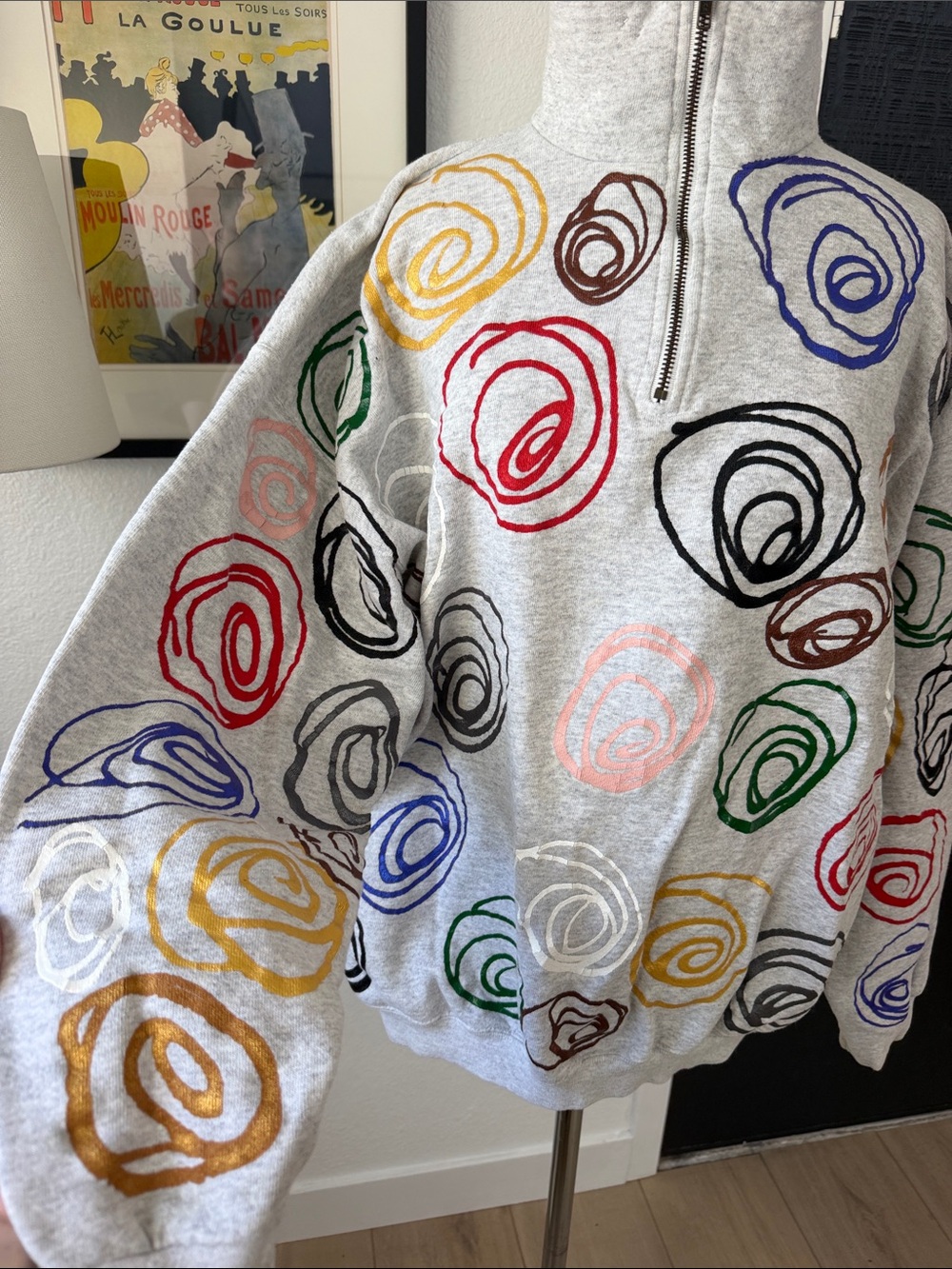 Vintage Hand Painted Swirl Sweatshirt - Picture 4 of 12